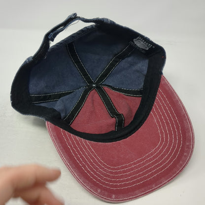 Pugs Baseball Cap Red Blue One Size Cotton Contrast Stitching Strapback Hat