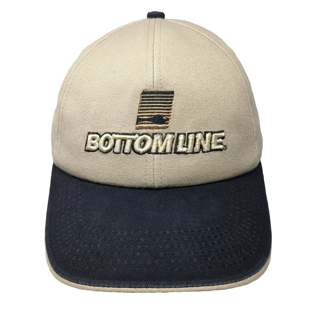 Gemini Sport Marketing Baseball Cap Beige Black One Size Bottom Line Fishing Hat