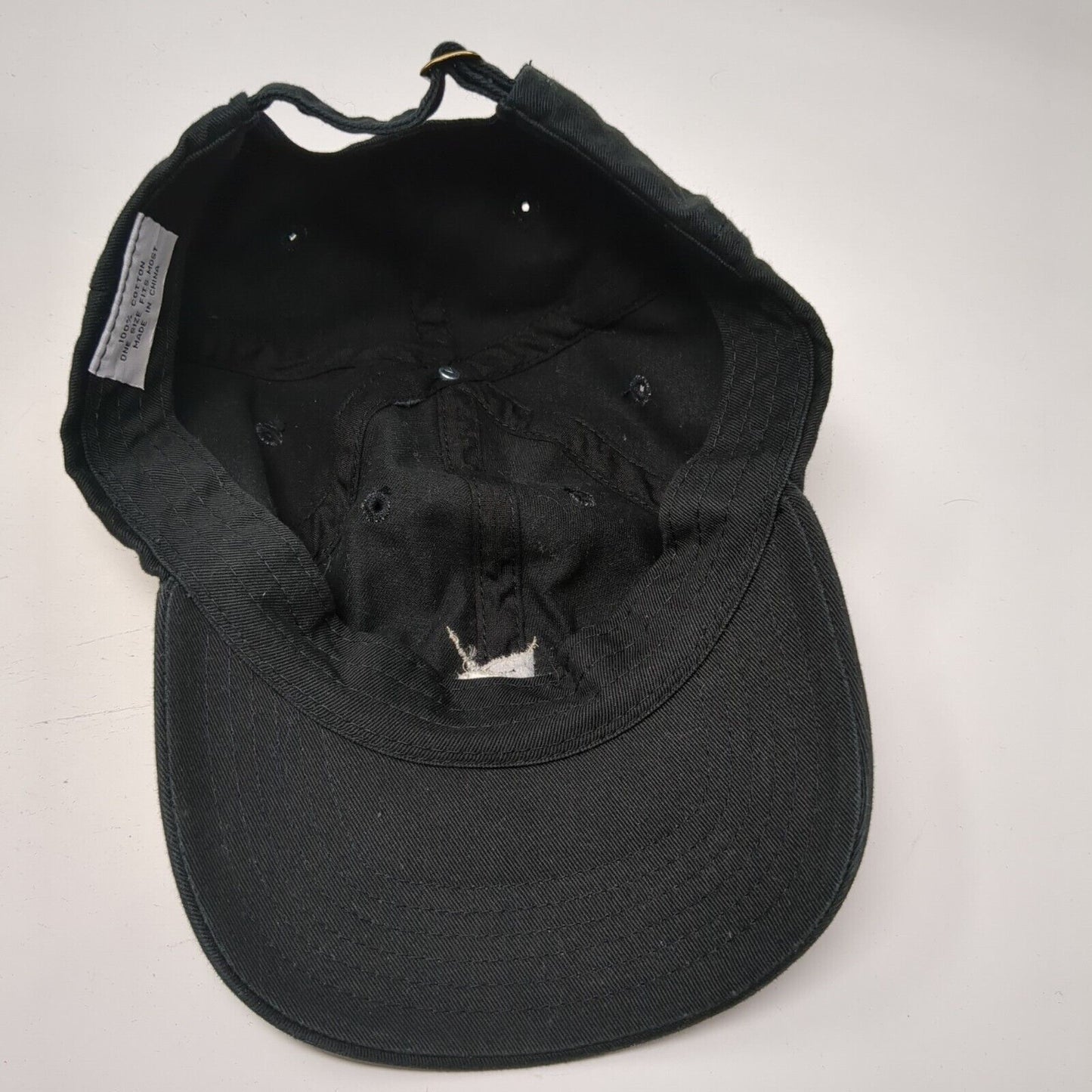 Osprey Meadows Slideback Hat Black OSFM Adjustable Embroidered 6 Panel Cotton