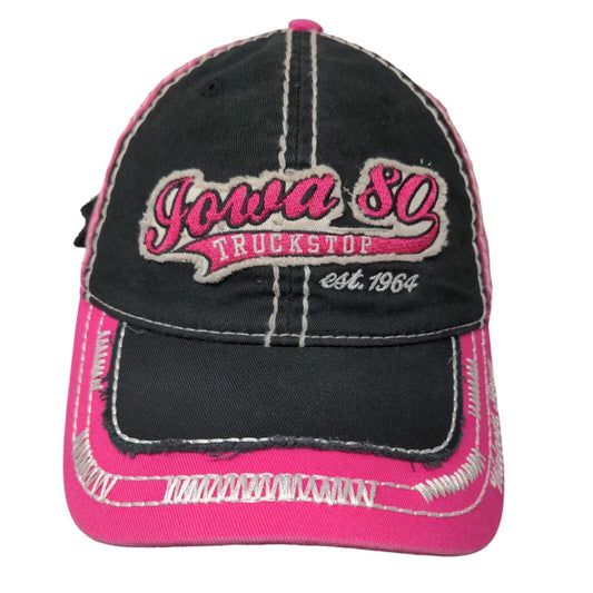 Iowa 80 Truckstop Women's Slideback Hat Pink OSFM Embroidered Stitched Logo