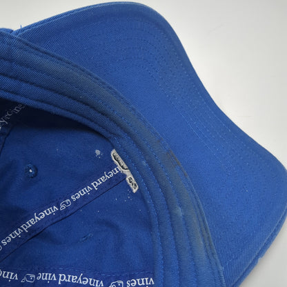 Vineyard Vines Whale Logo Slideback Hat Blue One Size Solid Adjustable