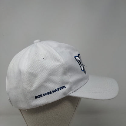 Dick's Last Resort Strapback Hat White One Size Embroidered Size Does Matter