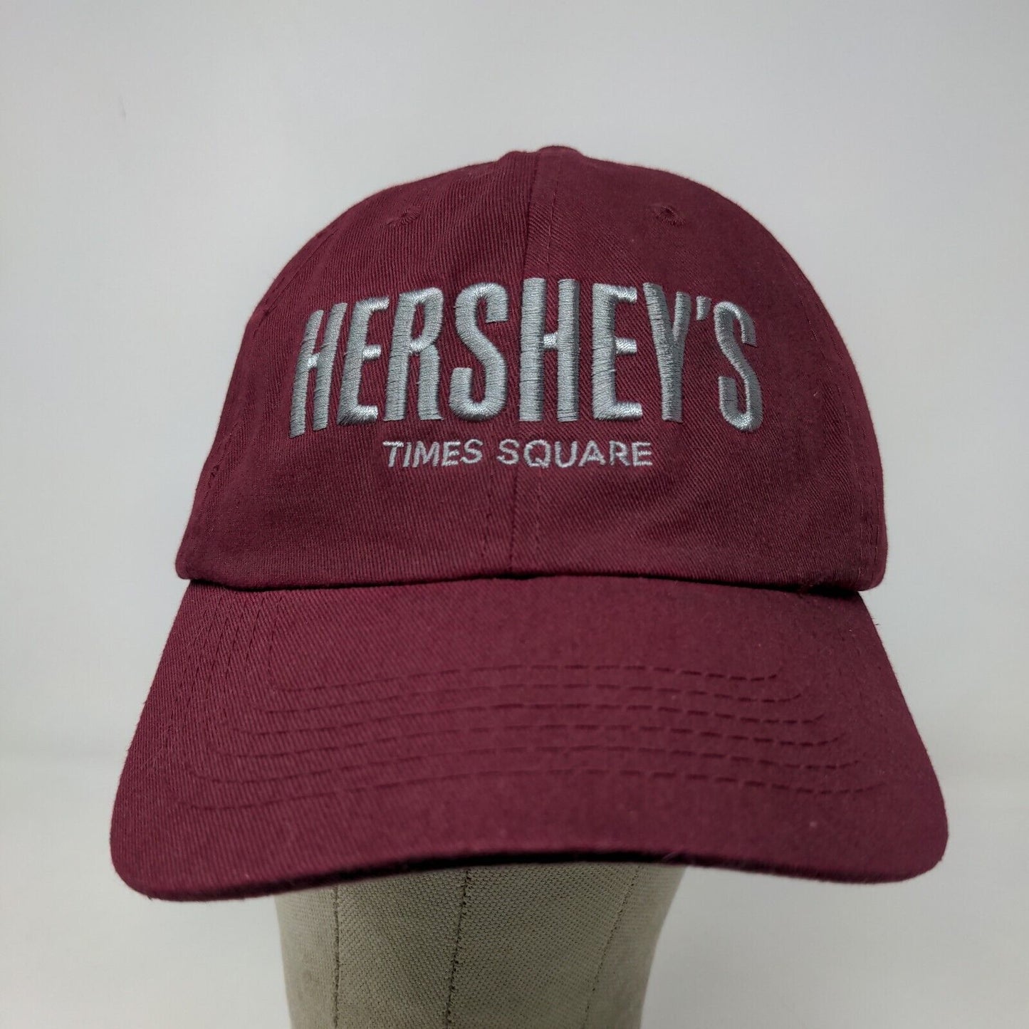 Hershey's Men's Slideback Hat Red Side OSFA Embroidered Times Square Logo