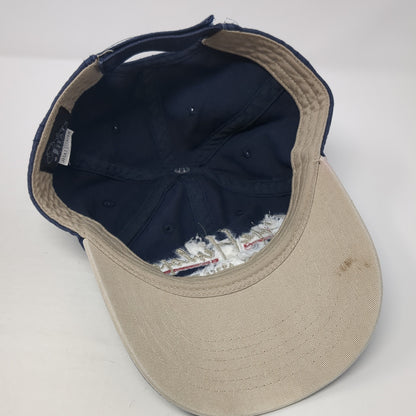 Cape Henlopen Strapback Baseball Cap Blue One Size Adjustable Embroidered Jhats