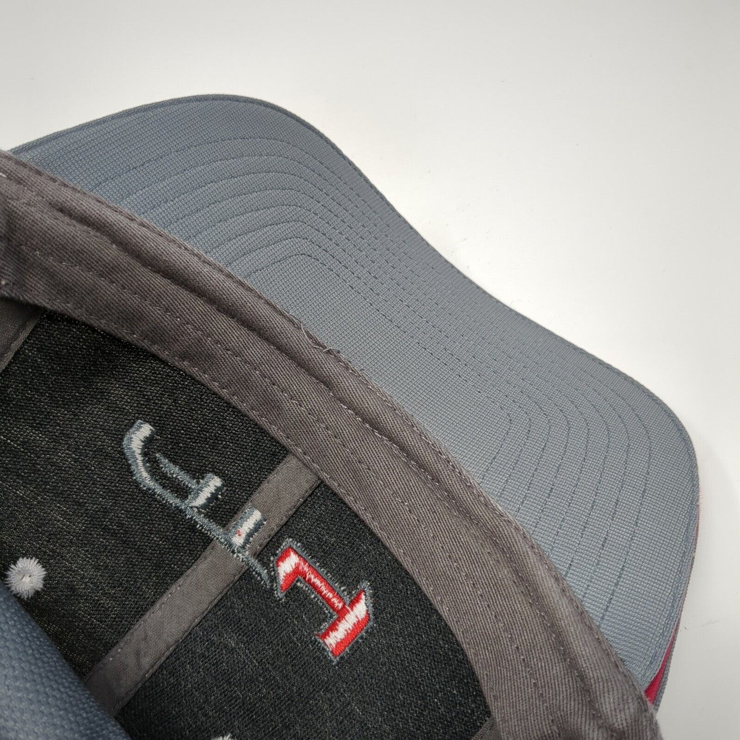 AT4 GMC Strapback Hat Gray One Size Adjustable Embroidered Vented Holes 6 Panel