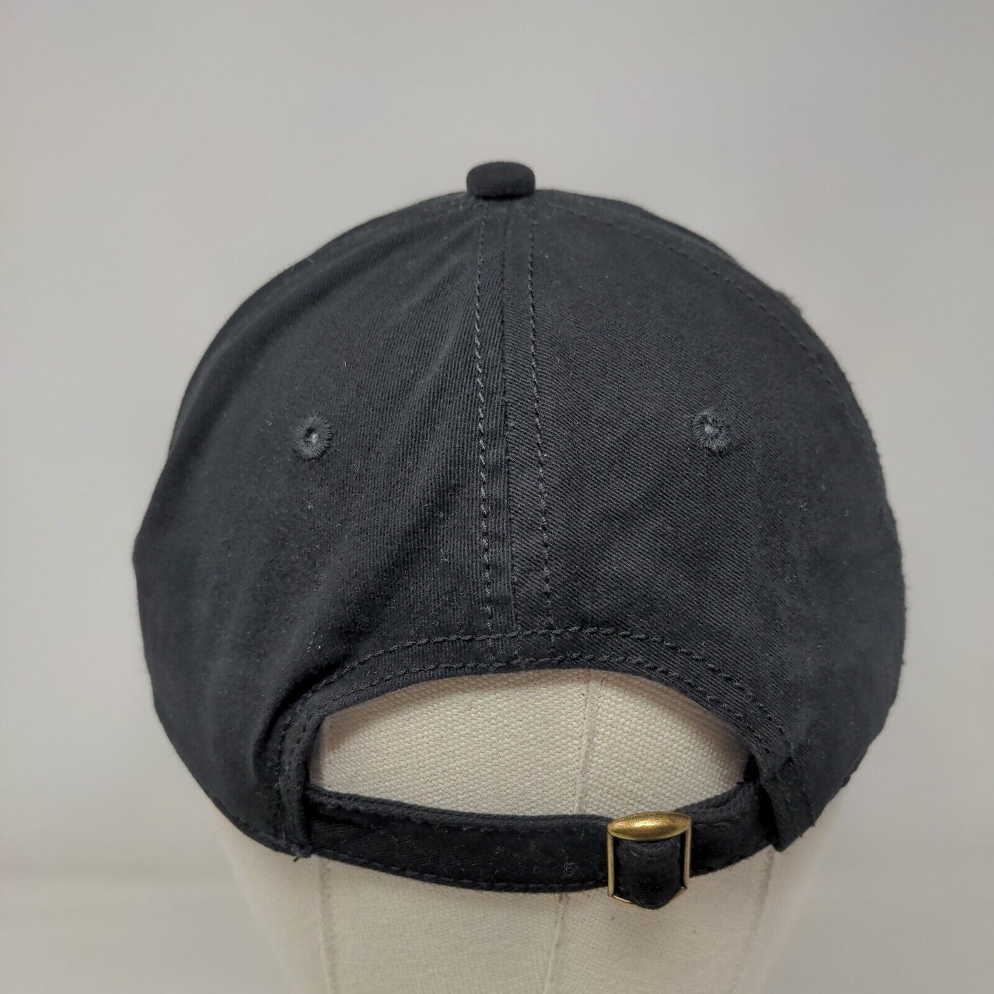 Unbranded Slideback Hat Black OSFM Adjustable Solid Vent Holes Blank