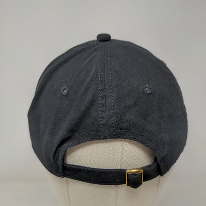Unbranded Slideback Hat Black OSFM Adjustable Solid Vent Holes Blank