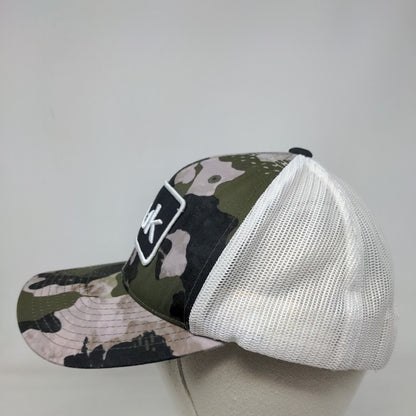 Huk Fishing Snapback Mesh Back Trucker Hat Camouflage OSFM Yupoong
