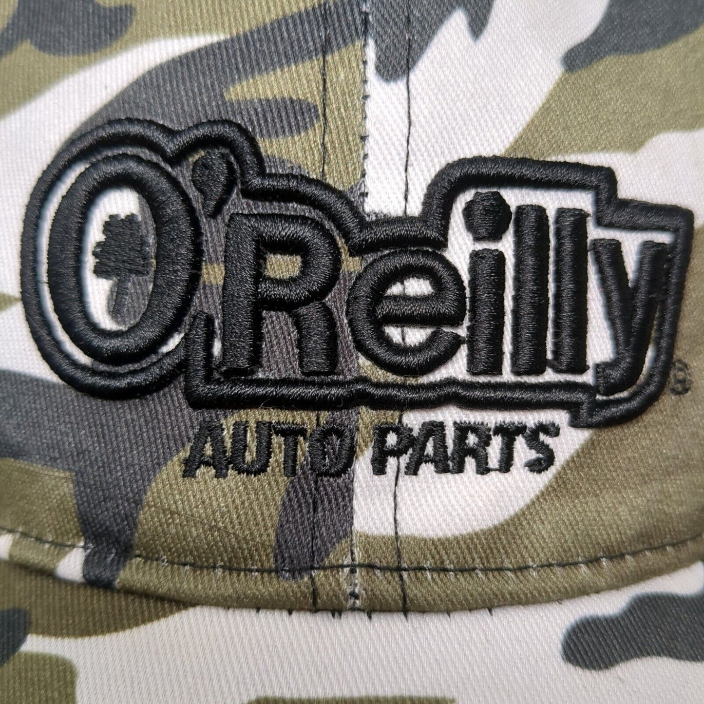 O'Reilly Auto Parts Strapback Hat Camouflage One Size Embroidered