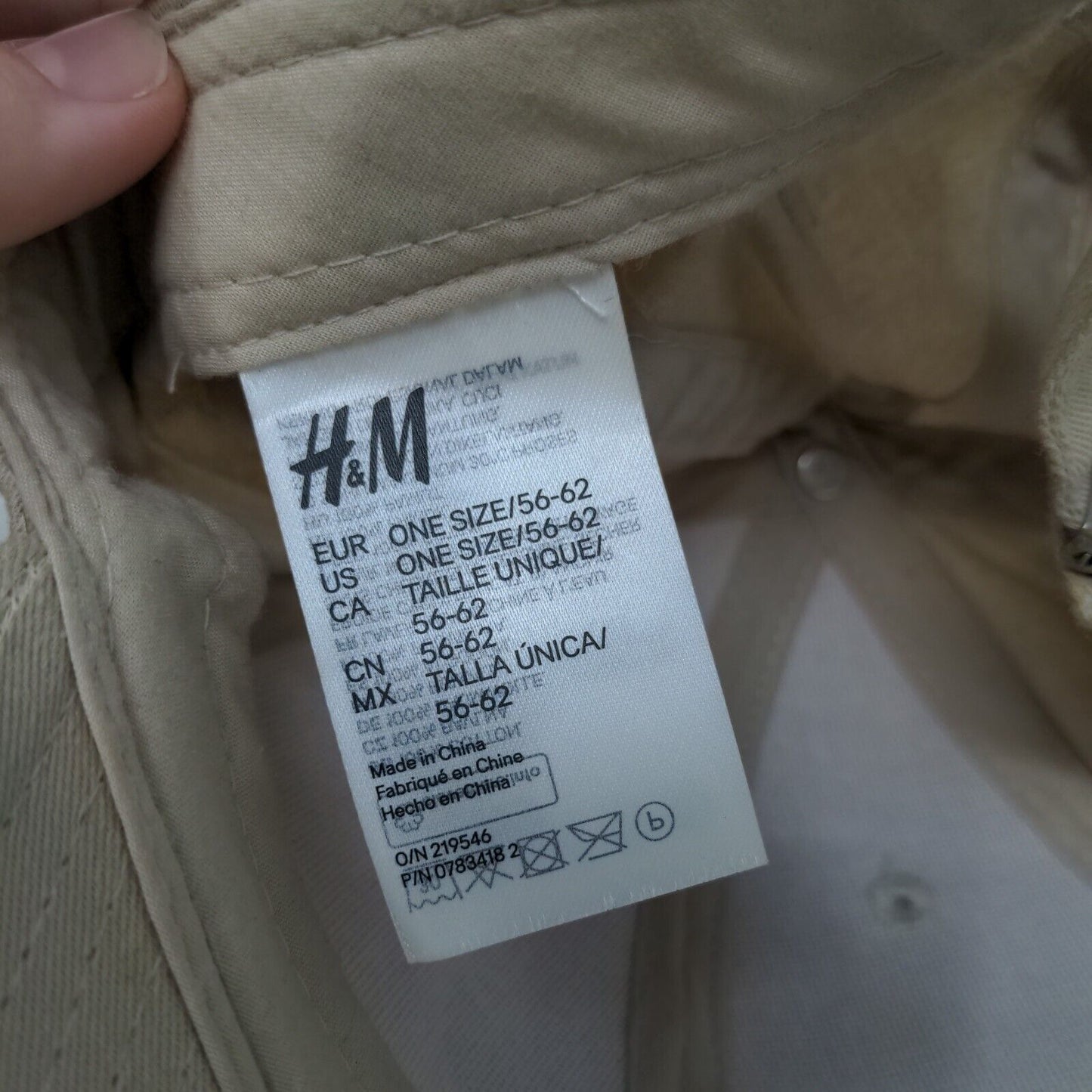 H&M Slideback Hat Tan One Size 56-62 Adjustable Outdoor 6 Panel Blank