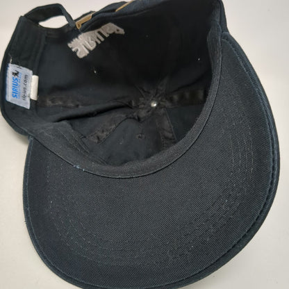 Sirius Satellite Radio Dog Logo Baseball Cap Black One Size Slideback Strap Hat