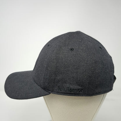 Lululemon Baseball Cap Gray One Size Wool Blend Slideback Hat Side Logo Textured