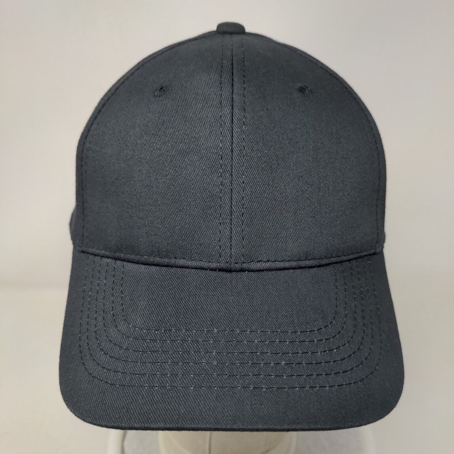 George Strapback Hat Gray One Size Adjustable Vented Holes 6 Panel Blank