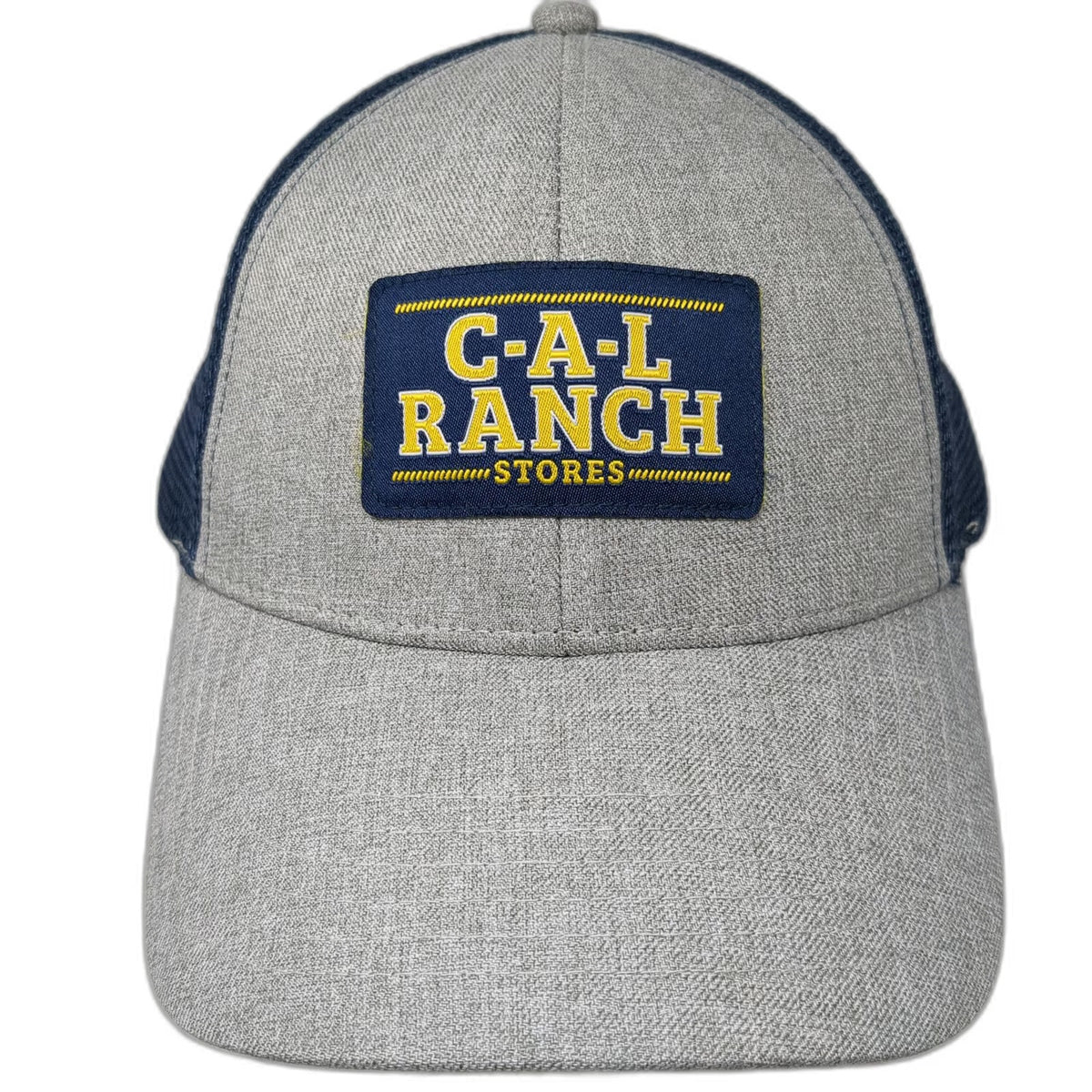 C-A-L Ranch Stores Trucker Hat Gray One Size Mesh Snapback Patch Adjustable Farm