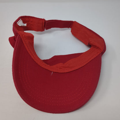 Mustangs Strapback Visor Hat Red One Size Adjustable Embroidered BWM