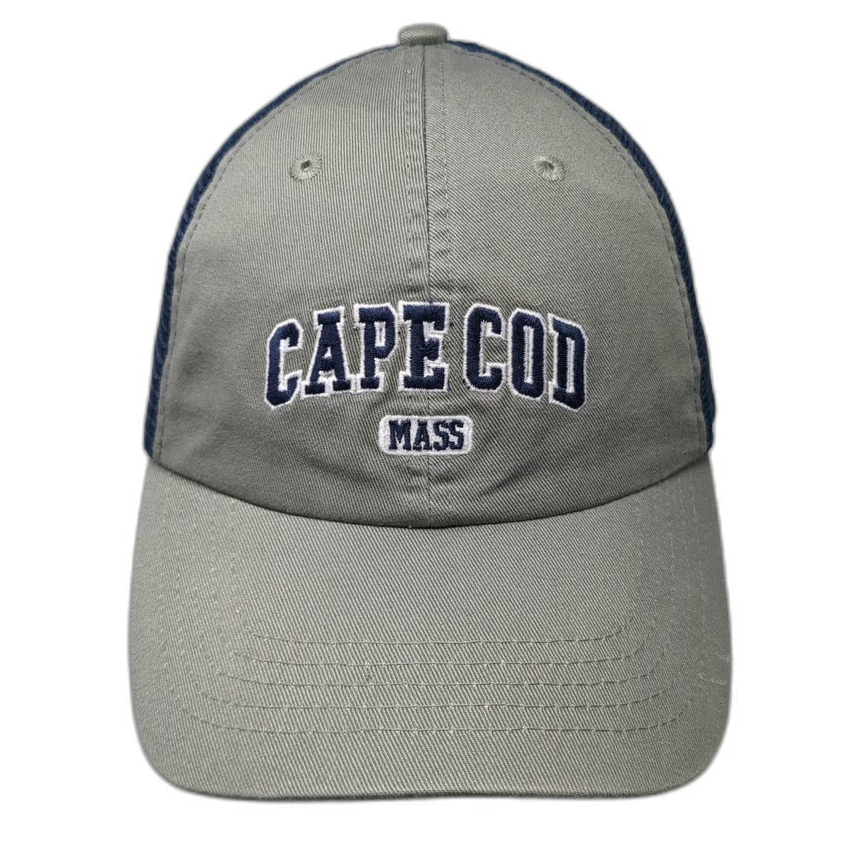 Cuffy's Cape Cod Massachusetts Trucker Hat Gray Blue Mesh One Size Snapback