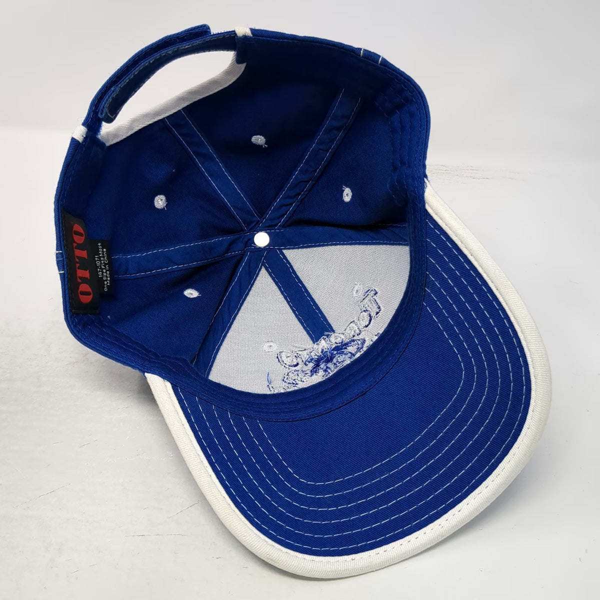 Otto Blue Baseball Cap One Size Toronto Huskies Contrast Stitching Sandwich Hat