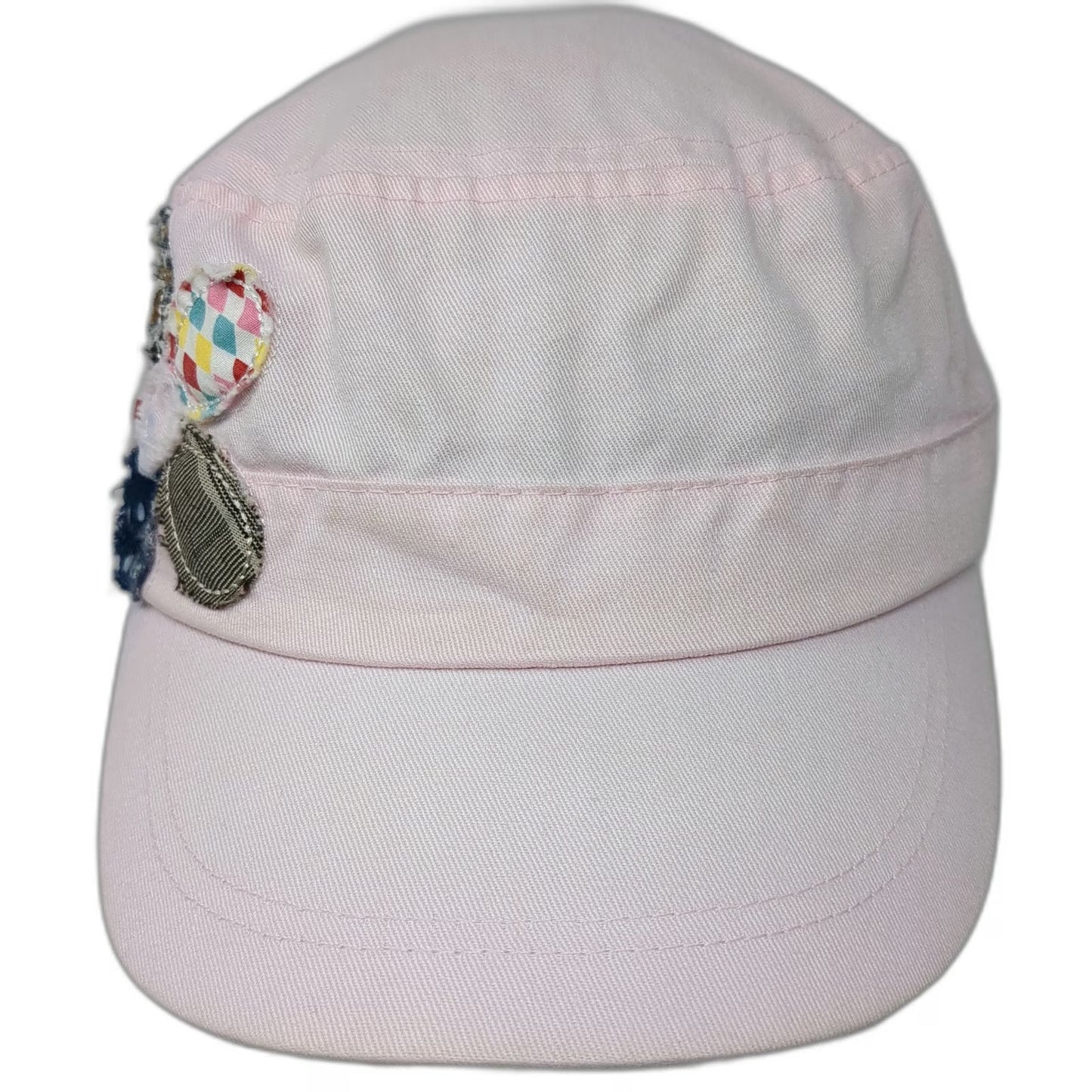 Army Cap Pink One Size Flower Butterfly Patch Cotton Strapback Cadet hat