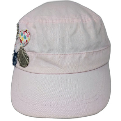 Army Cap Pink One Size Flower Butterfly Patch Cotton Strapback Cadet hat