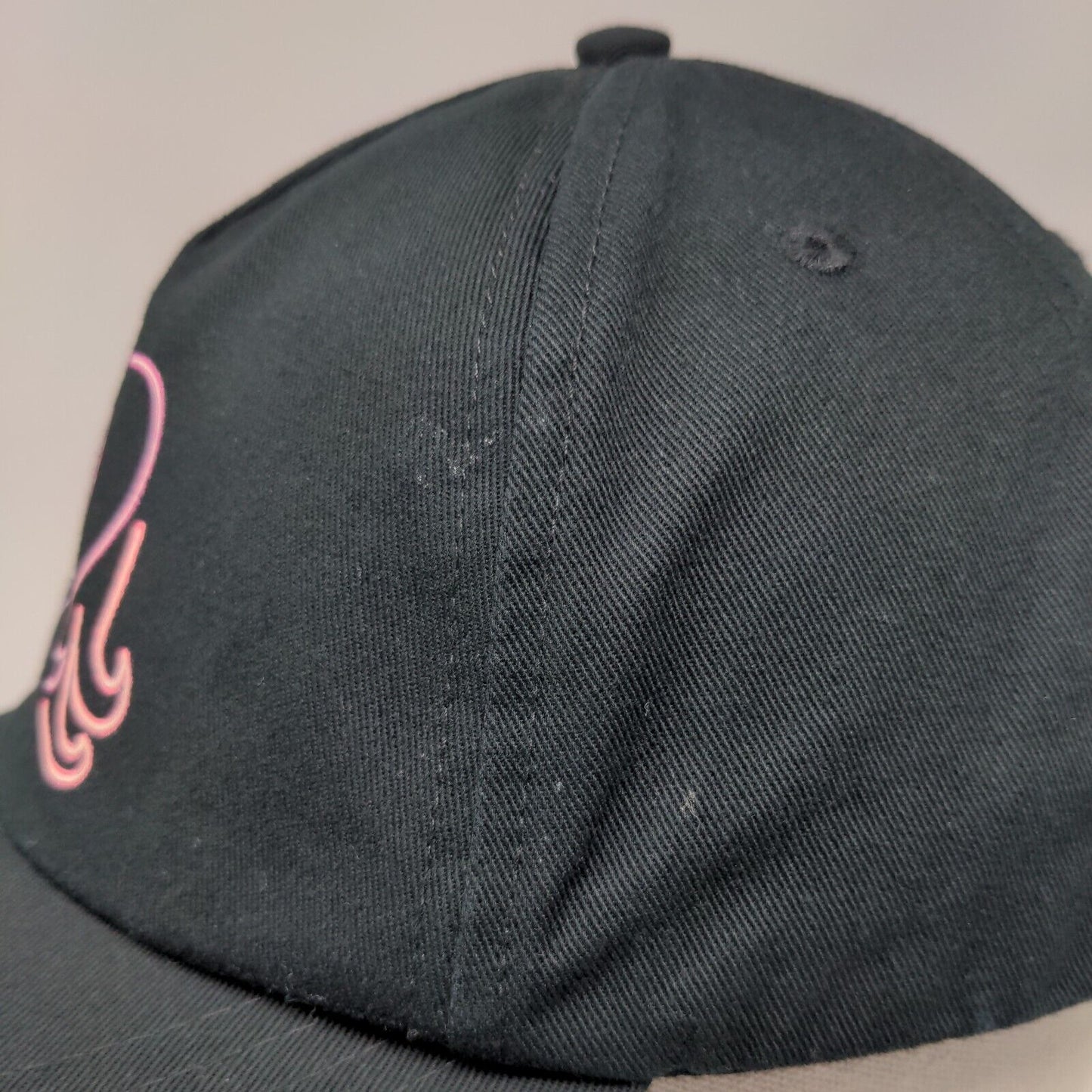 Unicorn Strapback Hat Black One Size Adjustable Solid Vent Holes
