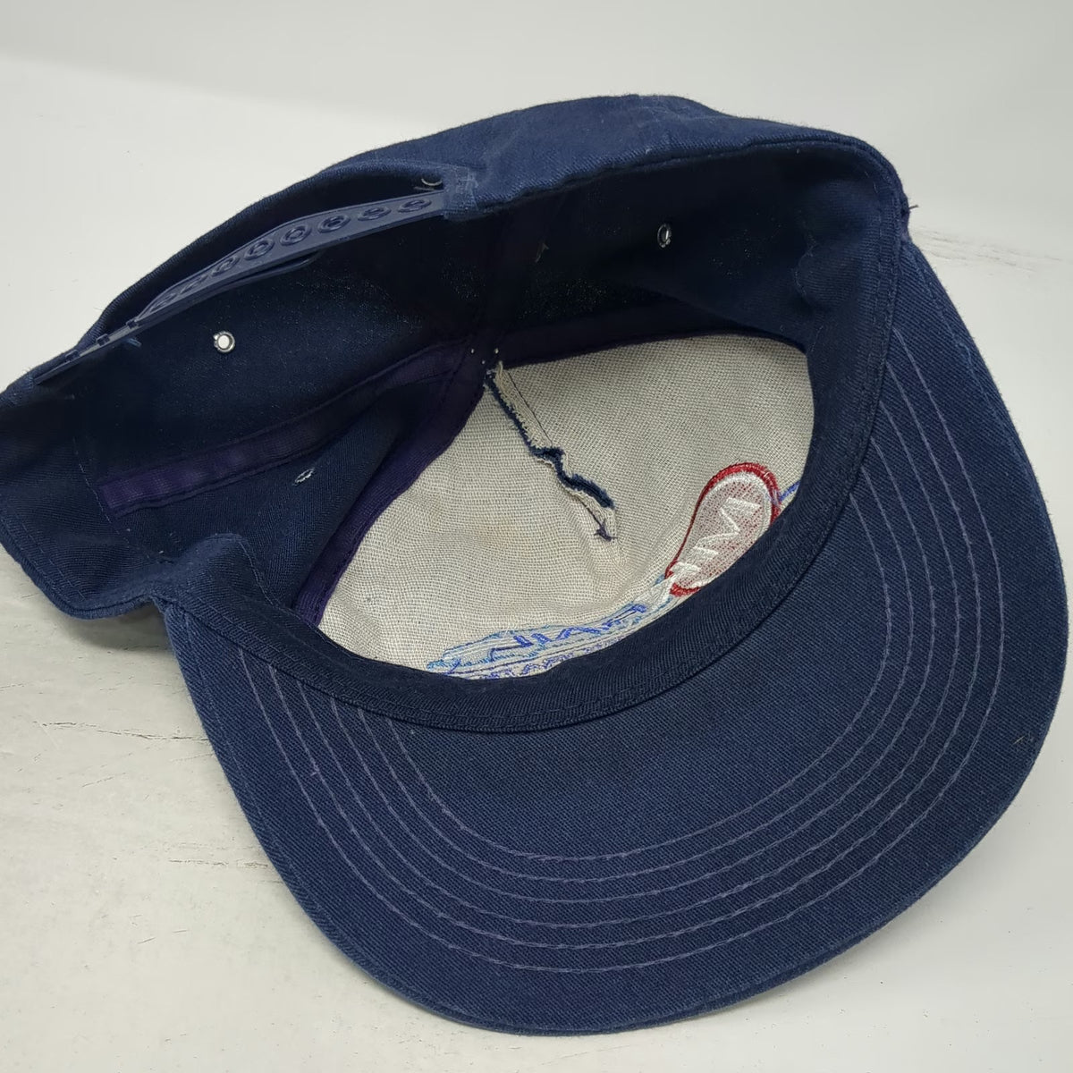 MK Rail Corporation 5 Panel Blue One Size Snapback Railroad Hat Train Logo