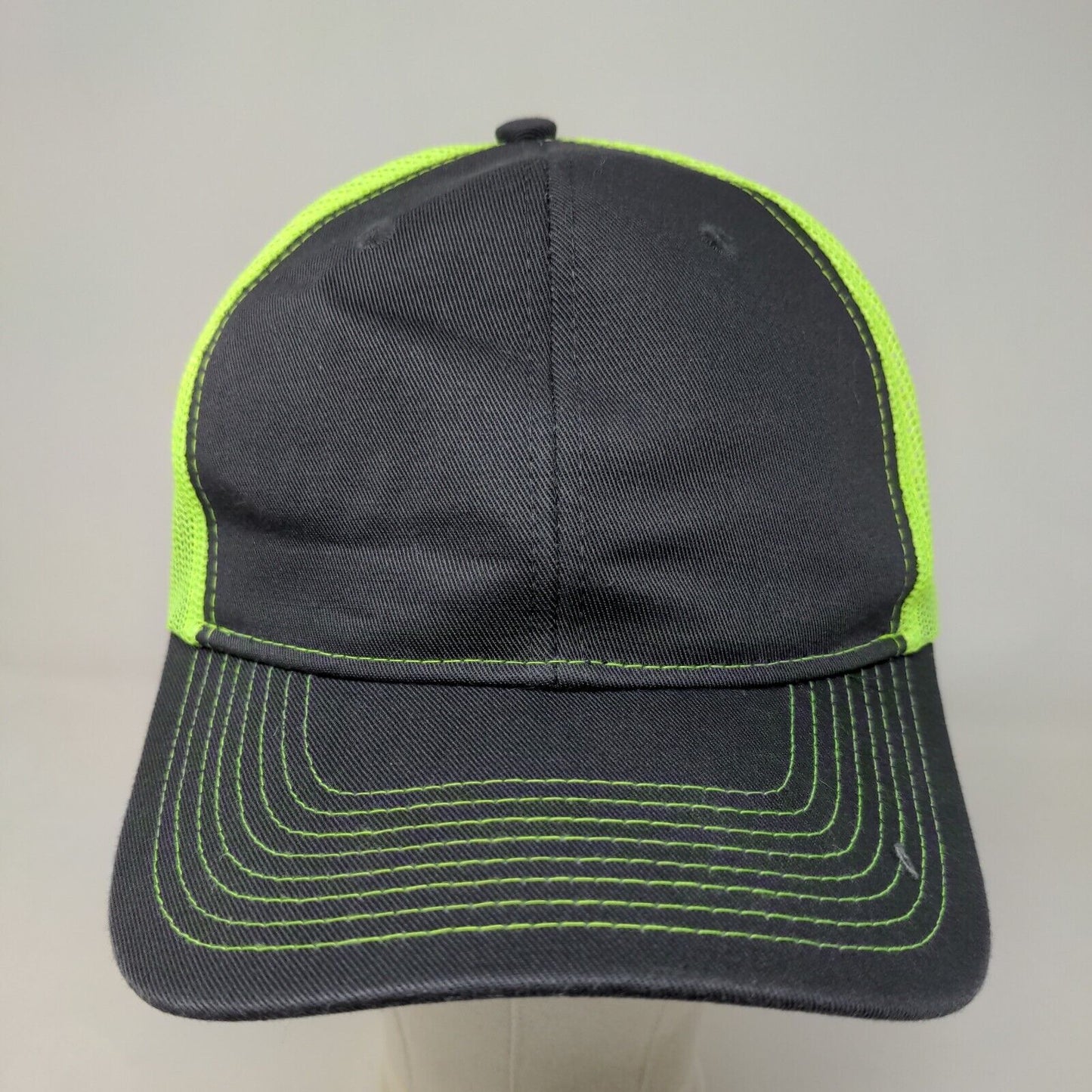 Port Authority Men's Snapback Mesh Back Hat Gray Green Black 100% Cotton