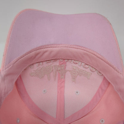 San Francisco Strapback Hat Pink One Size Adjustable Embroidered 6 Panel Chelona