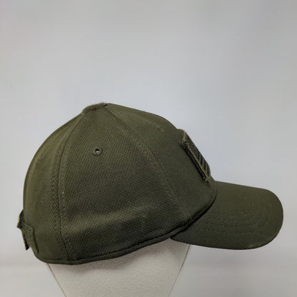 American Flag Fitted Hat Green S/M Patch Patriotic Vented Holes 6 Panel Condor