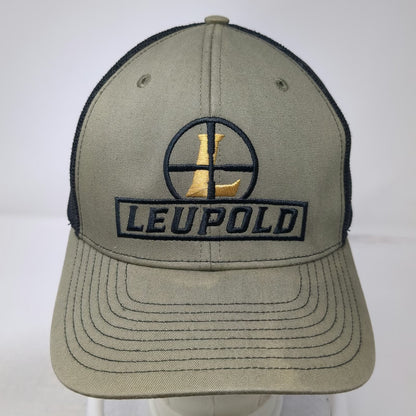 Leupold Trucker Hat Green One Size Mesh Back Snapback Hunting Shooting Crosshair
