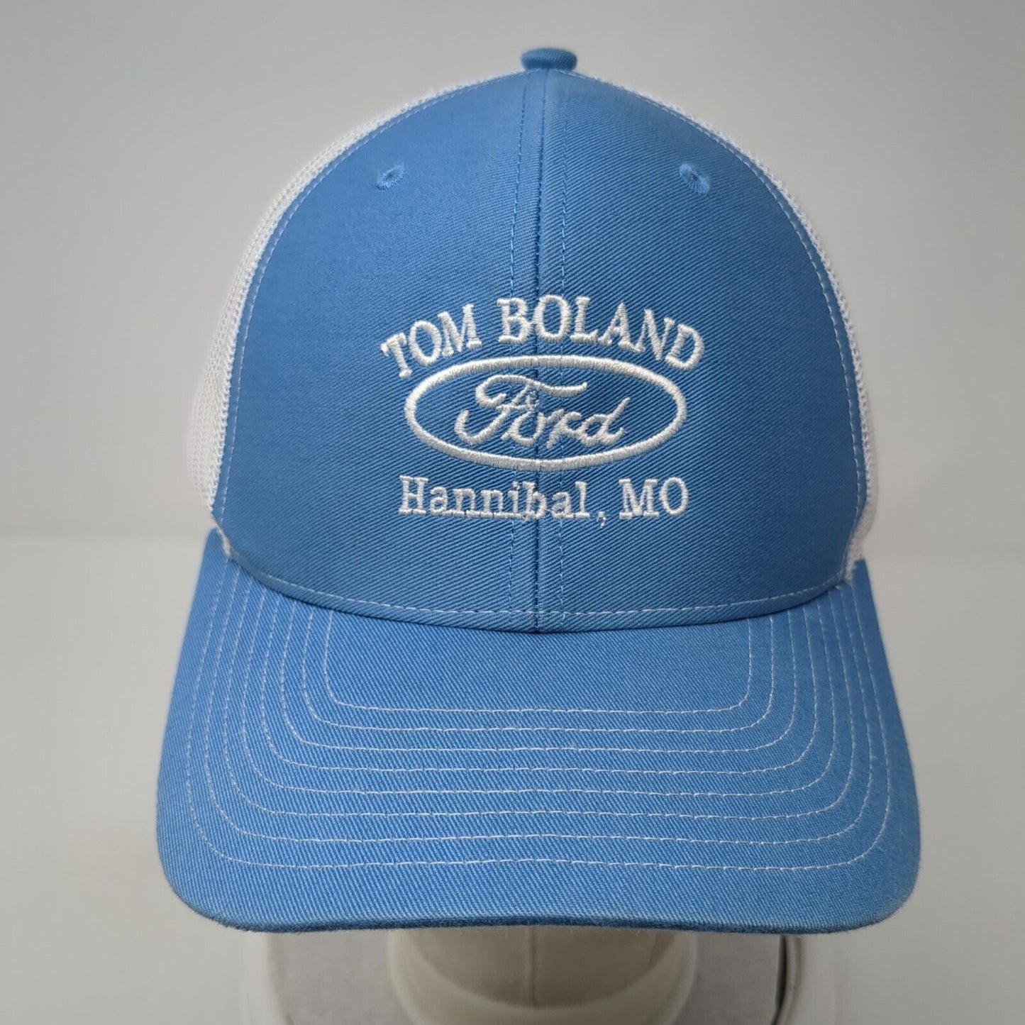 Tom Boland Ford Snapback Mesh Back Trucker Hat Blue One Size Adjustable