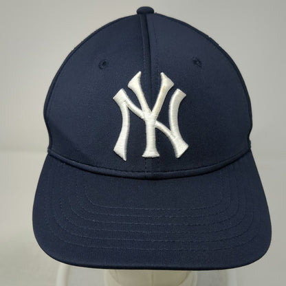 New York Yankees MLB OC Sports Snapback Hat Blue One Size Laser Cut Mesh Logo