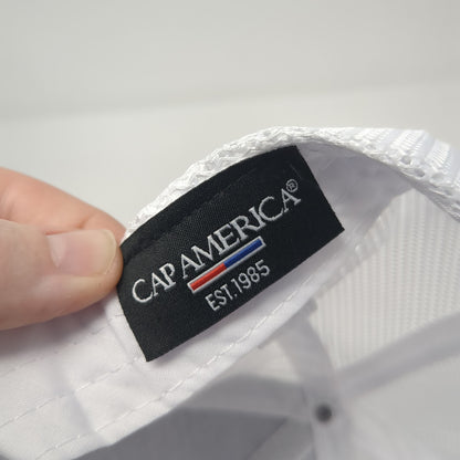 Rhythm Patch Snapback Mesh Back Trucker Hat Black One Size Cap America