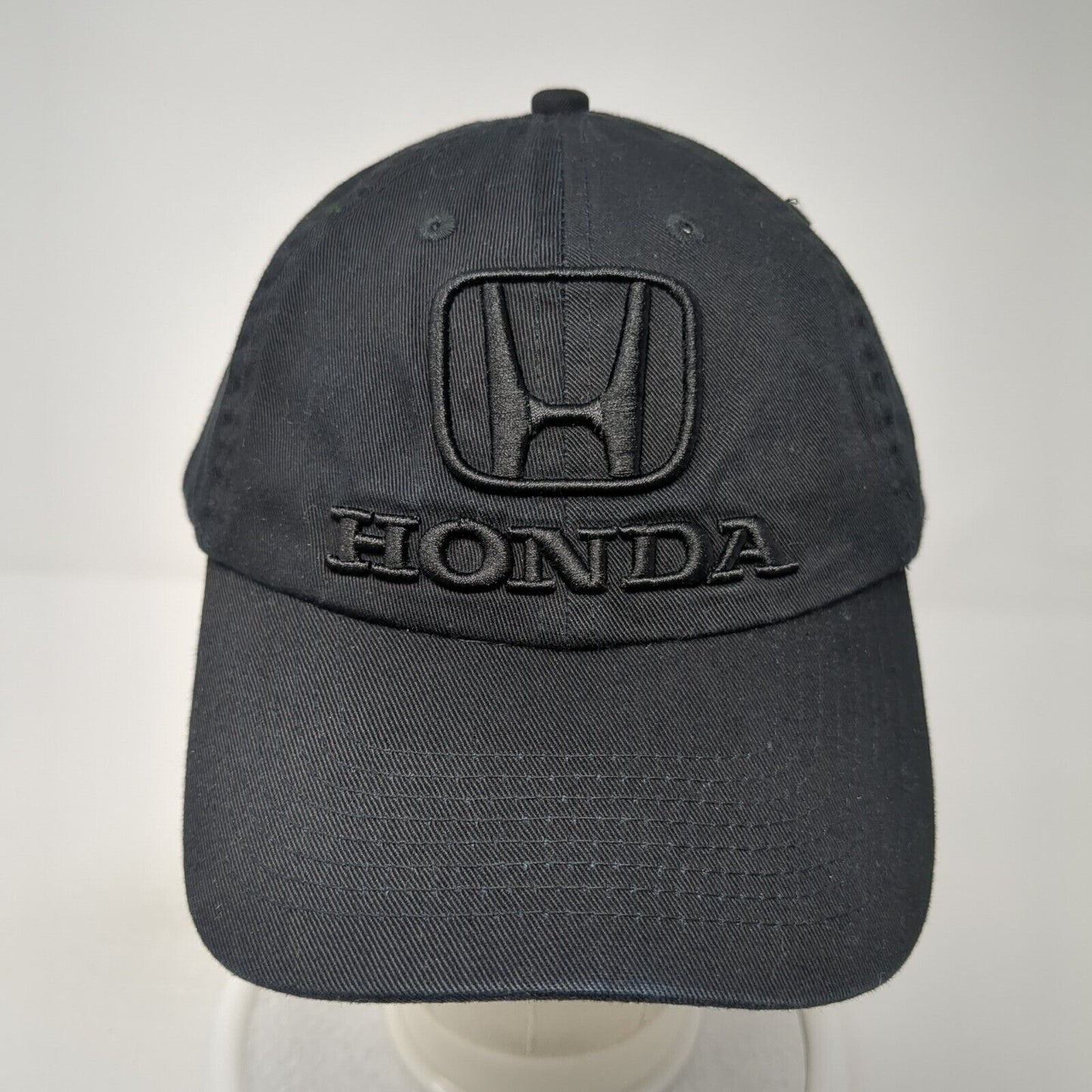Honda Strapback Baseball Cap Black One Size Adjustable Embroidered 6 Panel