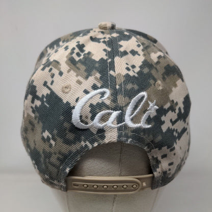 California Republic Bear Snapback Hat Camo One Size Adjustable Cali