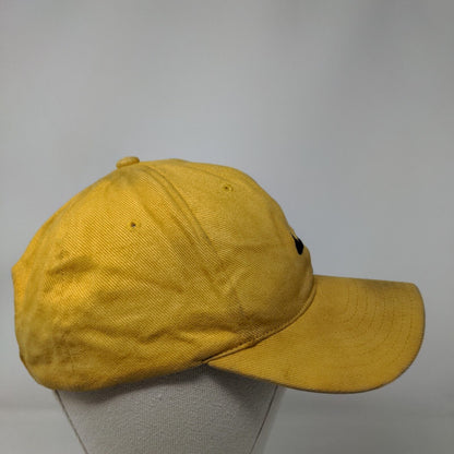 Nike Swoosh Snapback Hat Yellow One Size Embroidered Adjustable Vintage Tag