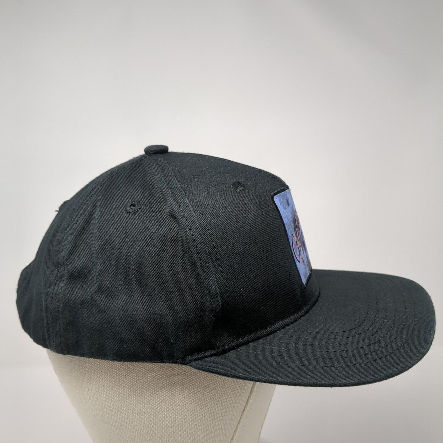Gryffin Snapback Hat Black One Size Adjustable Embroidered Vented Holes