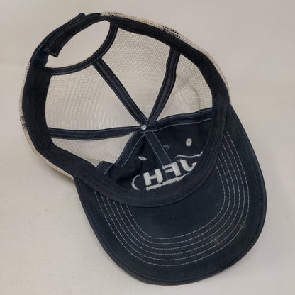 JFH Jonesfish.com Strapback Mesh Back Trucker Hat Blue One Size