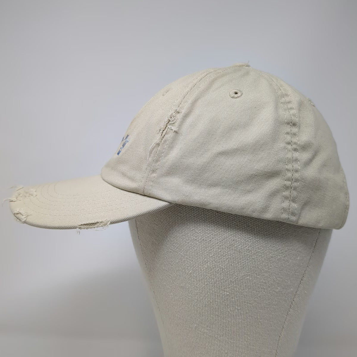 District Baseball Cap Beige OSFM Bixler's Marine Inc Embroidered Slideback Hat