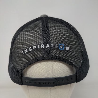 Inspiration Snapback Mesh Back Trucker Hat Gray One Size Embroidered
