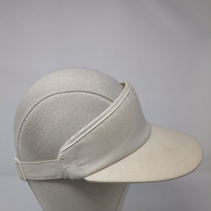 LSLCA Slideback Sun Visor Hat Cream One Size Solid Adjustable Outdoor