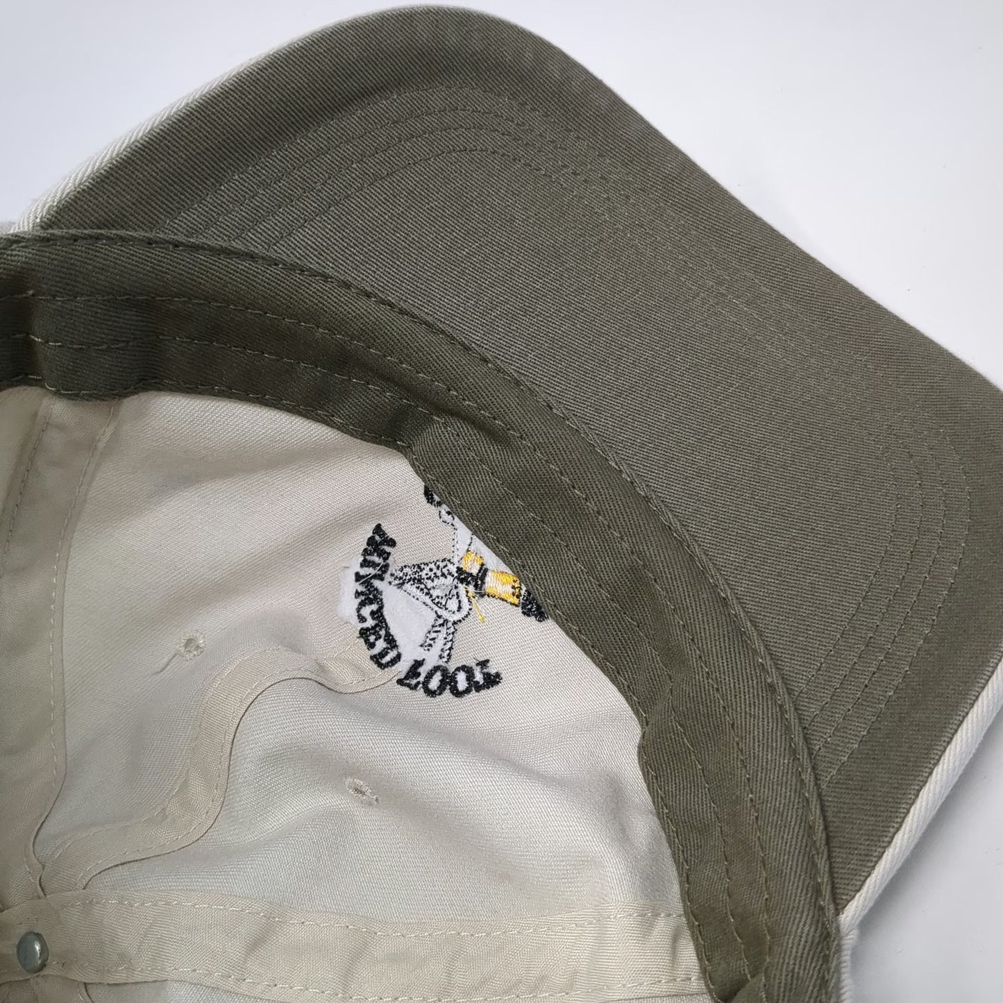 Ahead Winged Foot Golf Club Hat Baseball Cap Beige One Size Slideback Sports