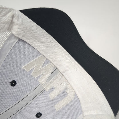 WHJ Western Hunting Journal Trucker Hat Black OS Adjustable Mesh Back Ivory