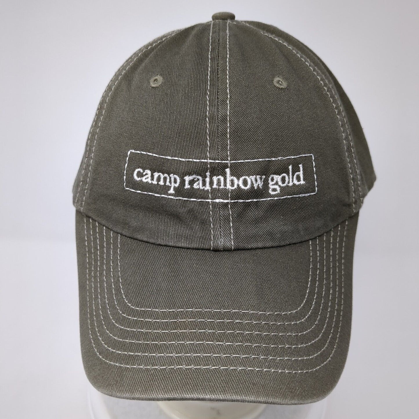 Camp Rainbow Gold St. Luke's Wood River Slideback Hat Brown OS Adjustable Cotton