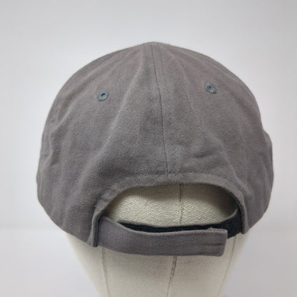 Troy Strapback Baseball Cap Gray One Size Adjustable Embroidered Vented Holes