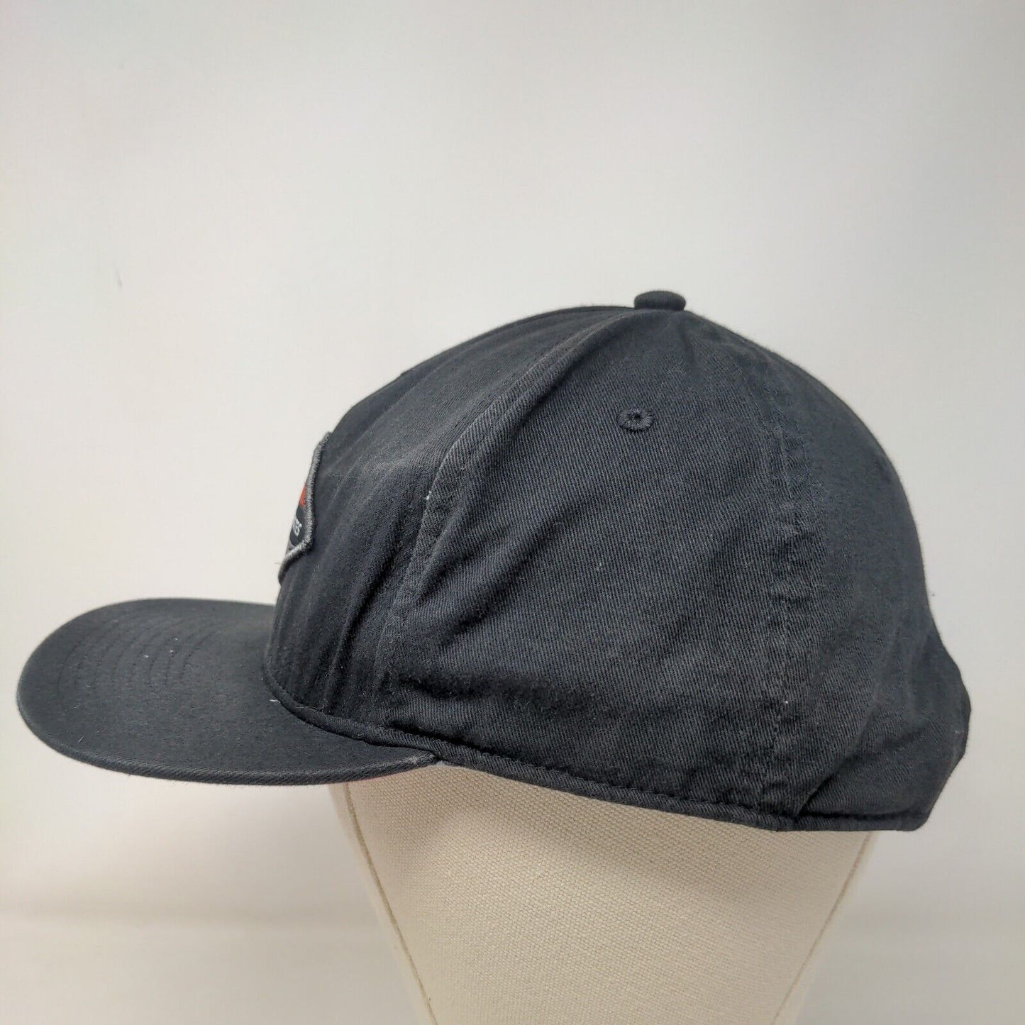 RVCA Men's Snapback Hat Black Embroidered Logo The Balance of Opposites Cotton