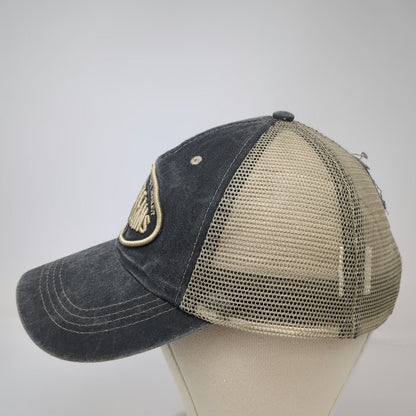 RawMa New Orleans Saxophone Trucker Hat Gray Beige One Size Mesh Snapback Patch
