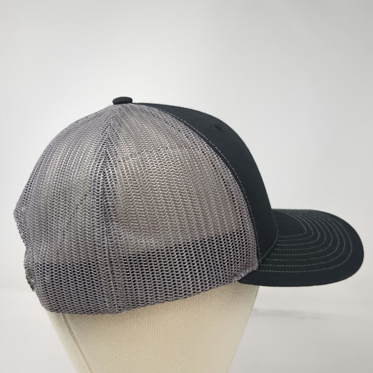 Richardson Trucker Hat Black One Size Snapback Mesh Spudnik Agriculture Logo