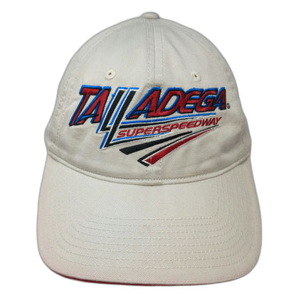 ISC Talladega Superspeedway Hat Beige One Size Baseball Cap American Flag Racing