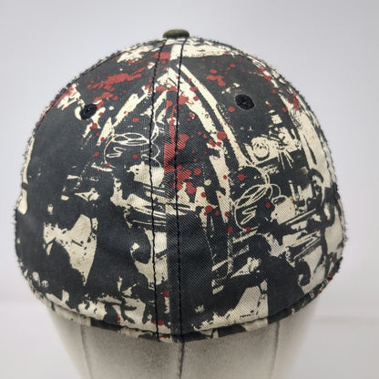 Circa Baseball Cap Black Collage Skateboard Truck Graphic Fitted Hat Size 7 1/4