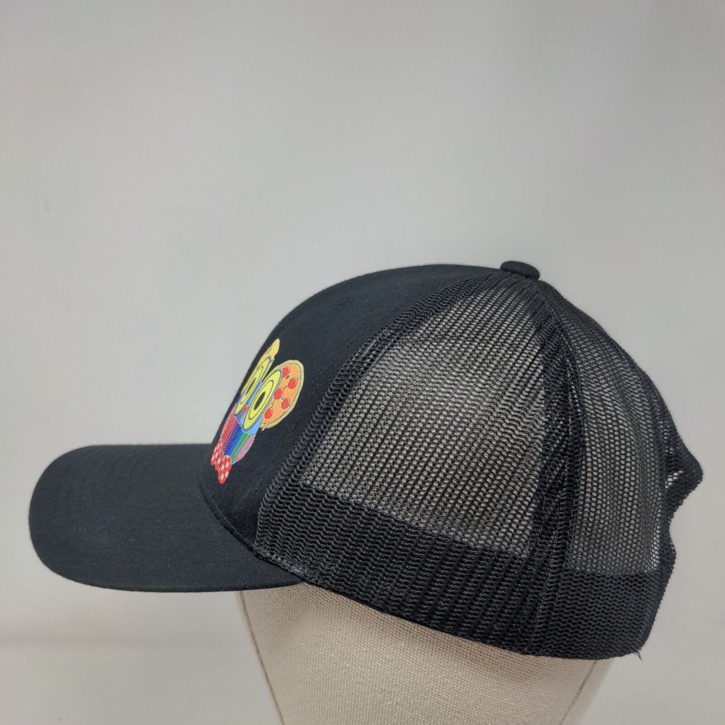 Nonas Urban Pizza Snapback Mesh Back Trucker Hat Black One Size Yupoong